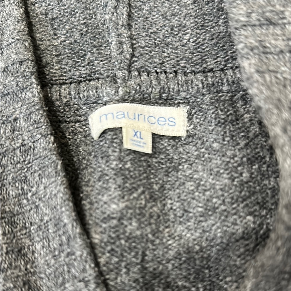 Maurices Charcoal Knit Hoodie - Picture 2 of 3